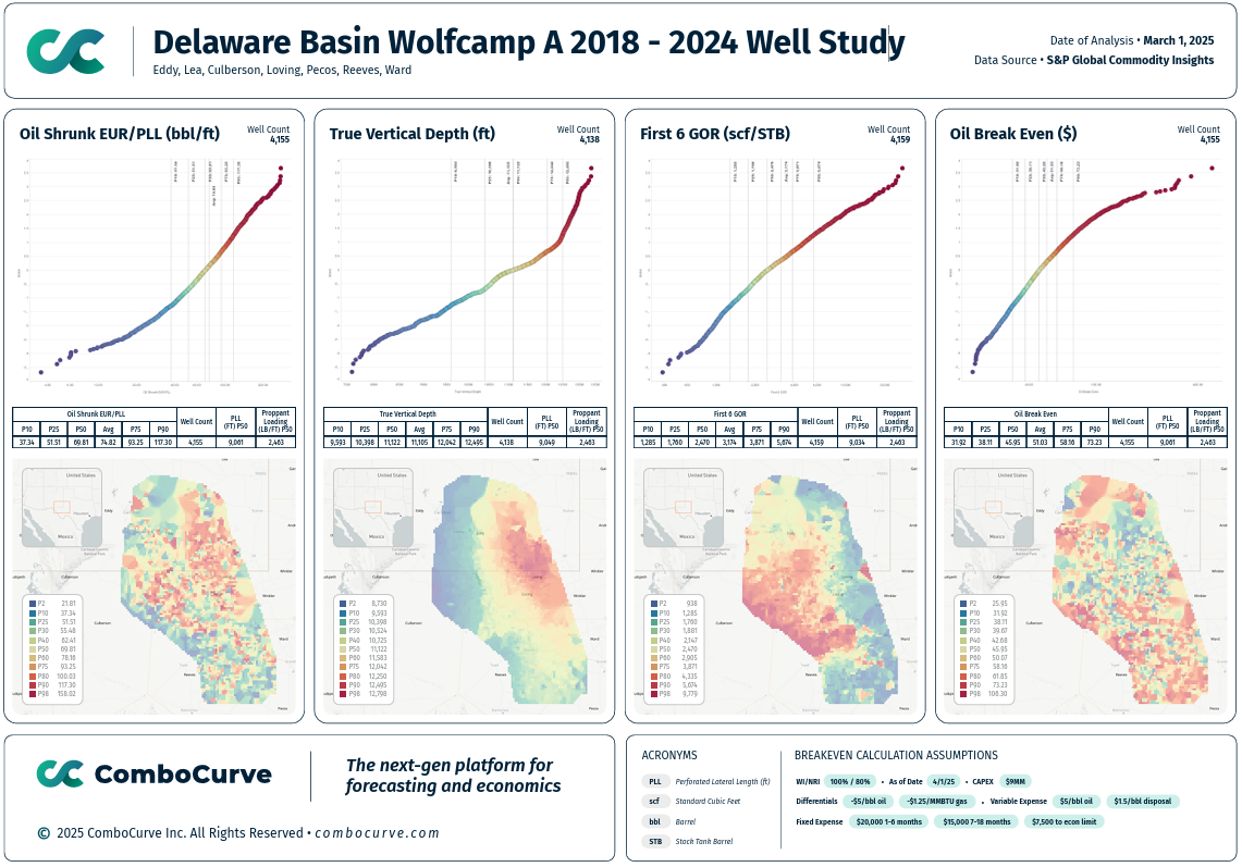 Delaware Basin Wolfcamp A 2018 - 2024 Well Study